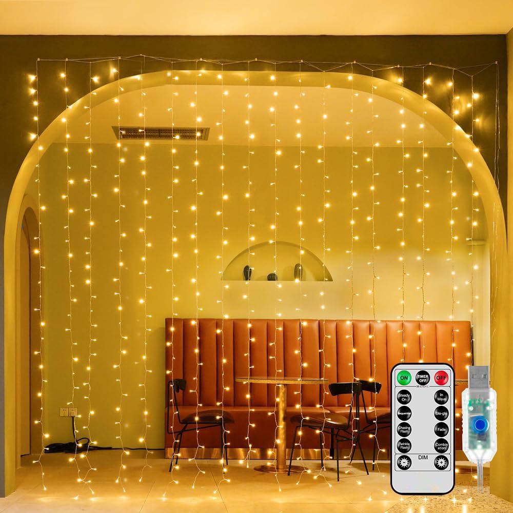 ✨LED Light Strip, USB Powered LED Curtain Light String for Gift Set