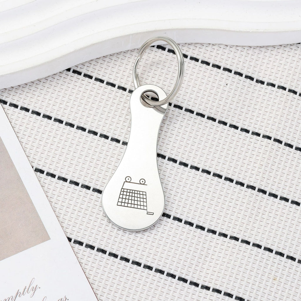 Mini Aluminum Alloy Key Ring Shopping Trolley Tokens(3Pcs)