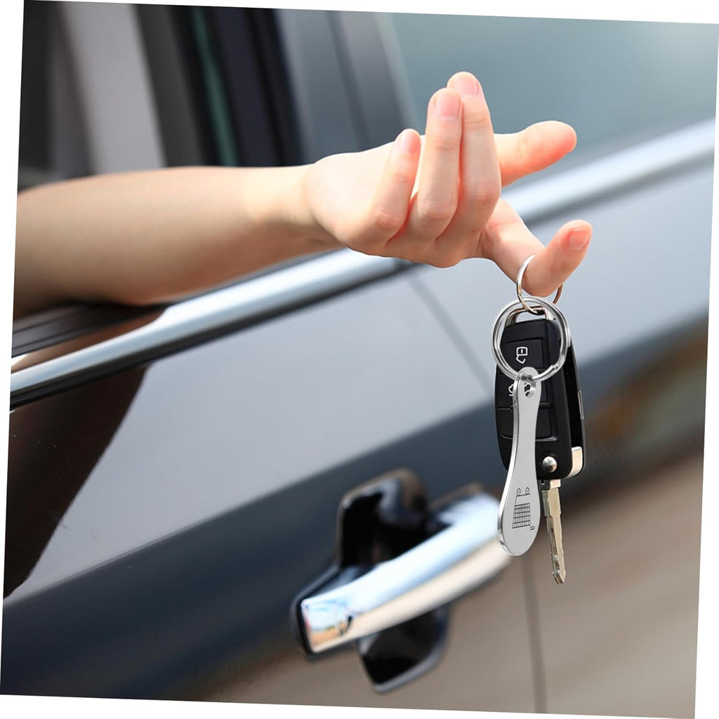 Mini Aluminum Alloy Key Ring Shopping Trolley Tokens(3Pcs)