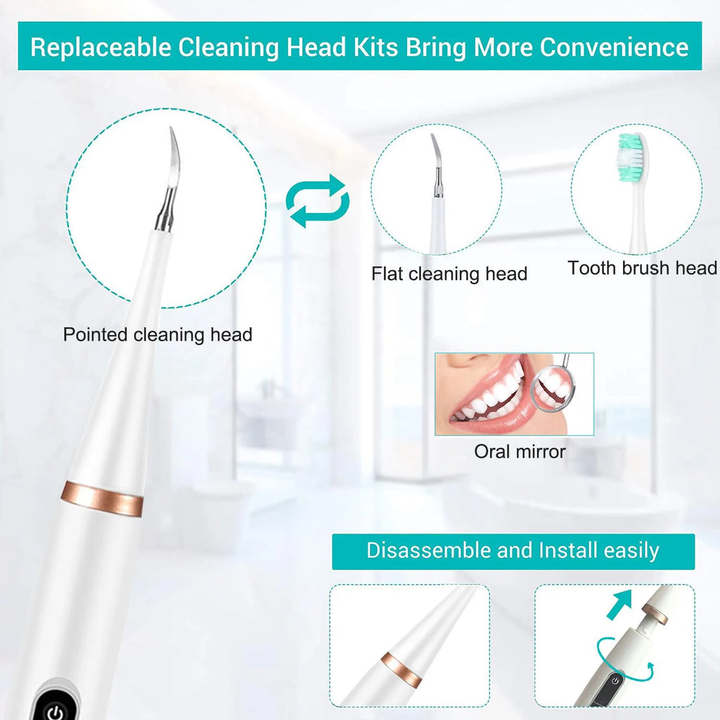 🔥Tooth Scaling and Toothbrush all in one plus spare heads and tools
