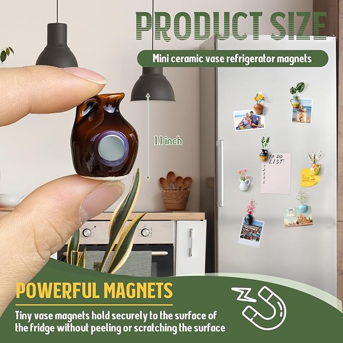 🎁Create Your Own Mini Garden🌸Mini Ceramics Vase Fridge Magnet