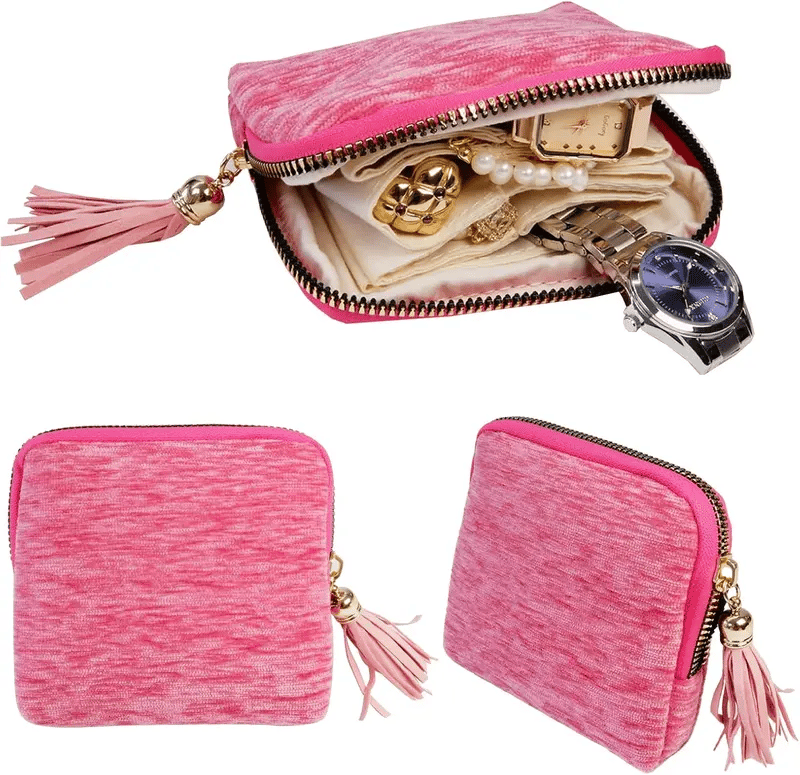 🔥Jewelry zippered pocket case Travel Jewelry Bag Portable Organizer