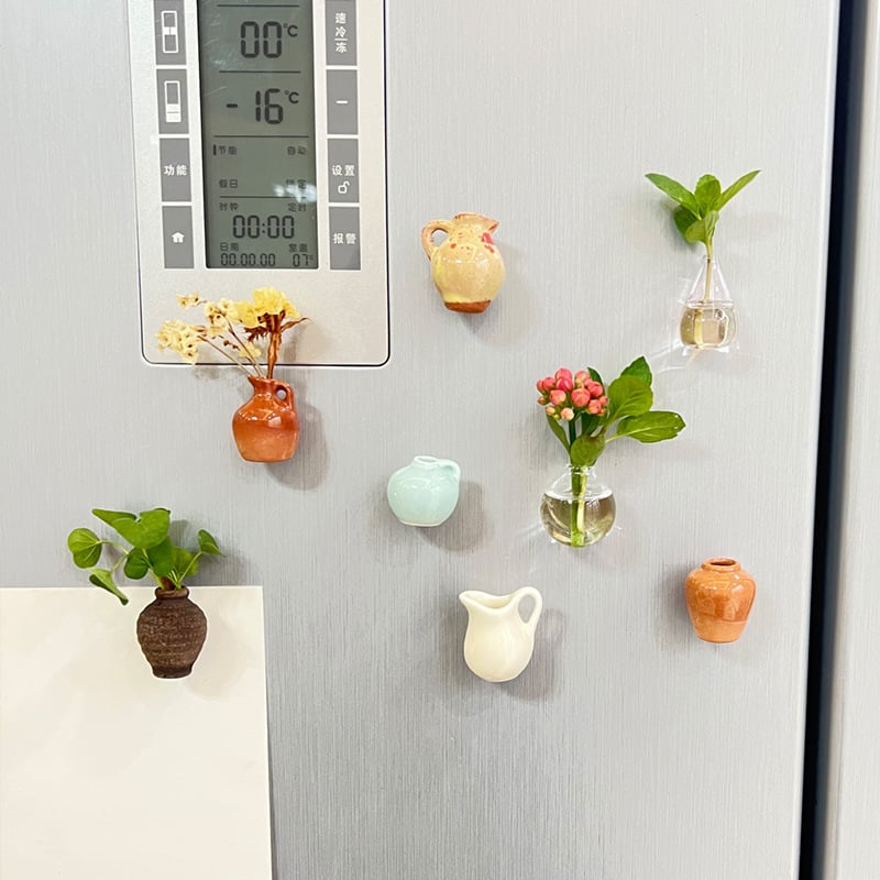 🎁Create Your Own Mini Garden🌸Mini Ceramics Vase Fridge Magnet