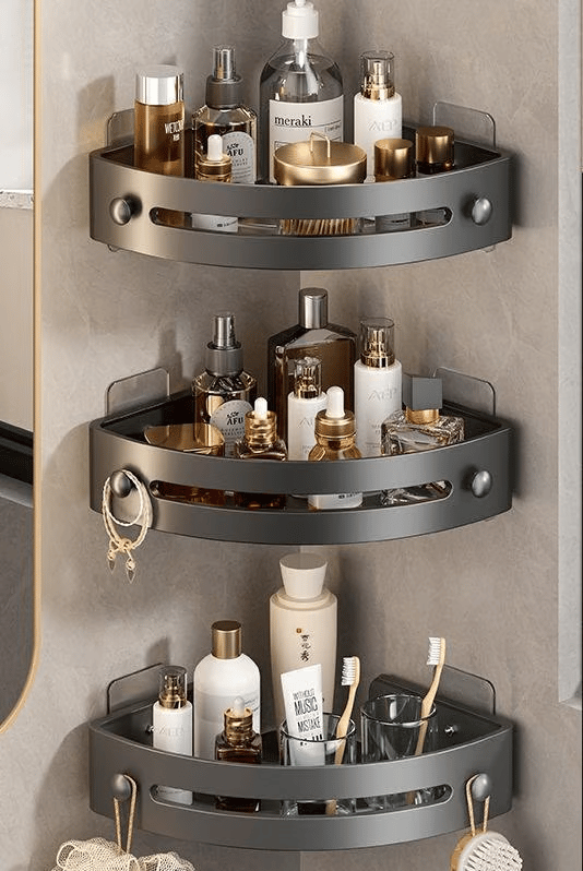 Triangle Shower Caddy Drill Free Wall MountShower Organizer(3PCS)