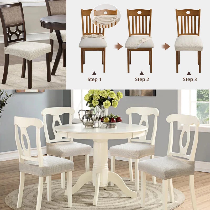Waterproof Jacquard Chair Covers  Durable, Stylish & Easy-Clean 🪑