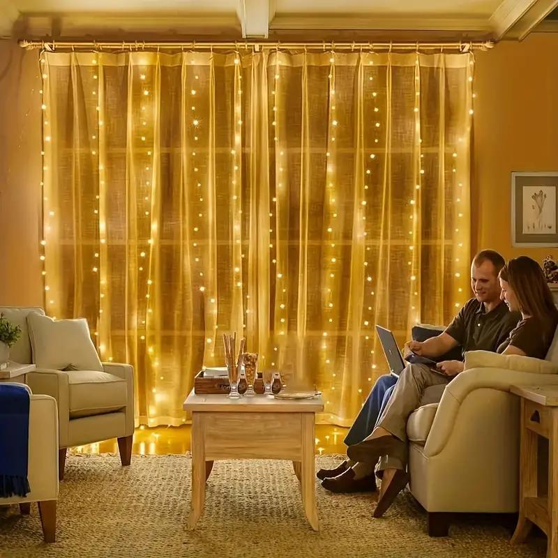 ✨LED Light Strip, USB Powered LED Curtain Light String for Gift Set