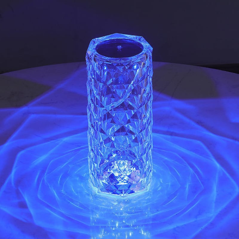 ✨16 Colors Rose Rays Crystal Diamond Table Lamp