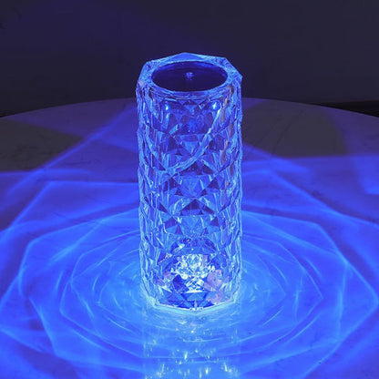 ✨16 Colors Rose Rays Crystal Diamond Table Lamp